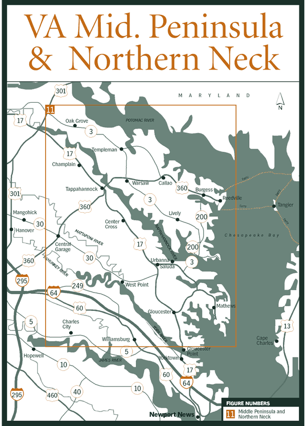 Sherpa Guides Chesapeake Bay Middle Peninsulas Map