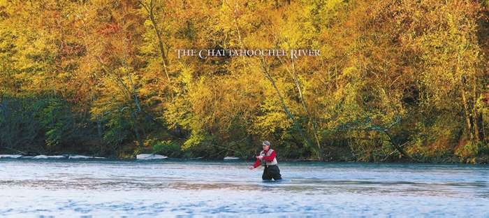 The Natural Georgia Series: The Chattahoochee River. Jim Manry of Atlanta fly-fishing at the Palisades Unit of the Chattahoochee River National Recreation Area. Photo by Richard T. Bryant. Email richard_t_bryant@mindspring.com.