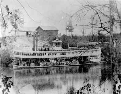 The Naiad, probably the best-known steamer on the Chattahoochee, held the record for the longest continuous service on the river.