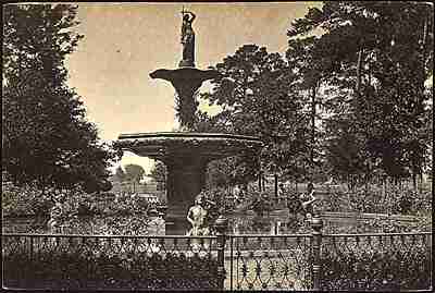 Fountain in Savannah, 1865, by George Barnard.