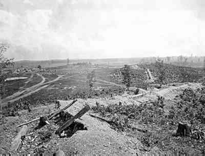 The Resaca Battlefield as photographed by George N. Barnard in 1864.