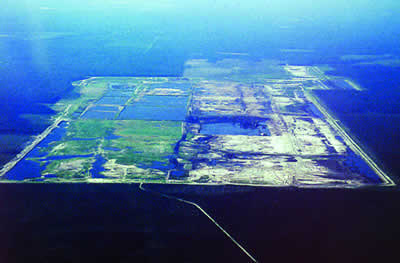 Aerial of DuPont's mine in Starke, Florida.