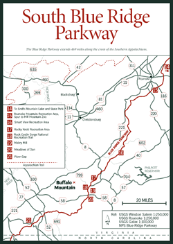 Map Of The Blue Ridge Parkway Sherpa Guides | Virginia | Mountains | Blue Ridge | Blue Ridge Parkway